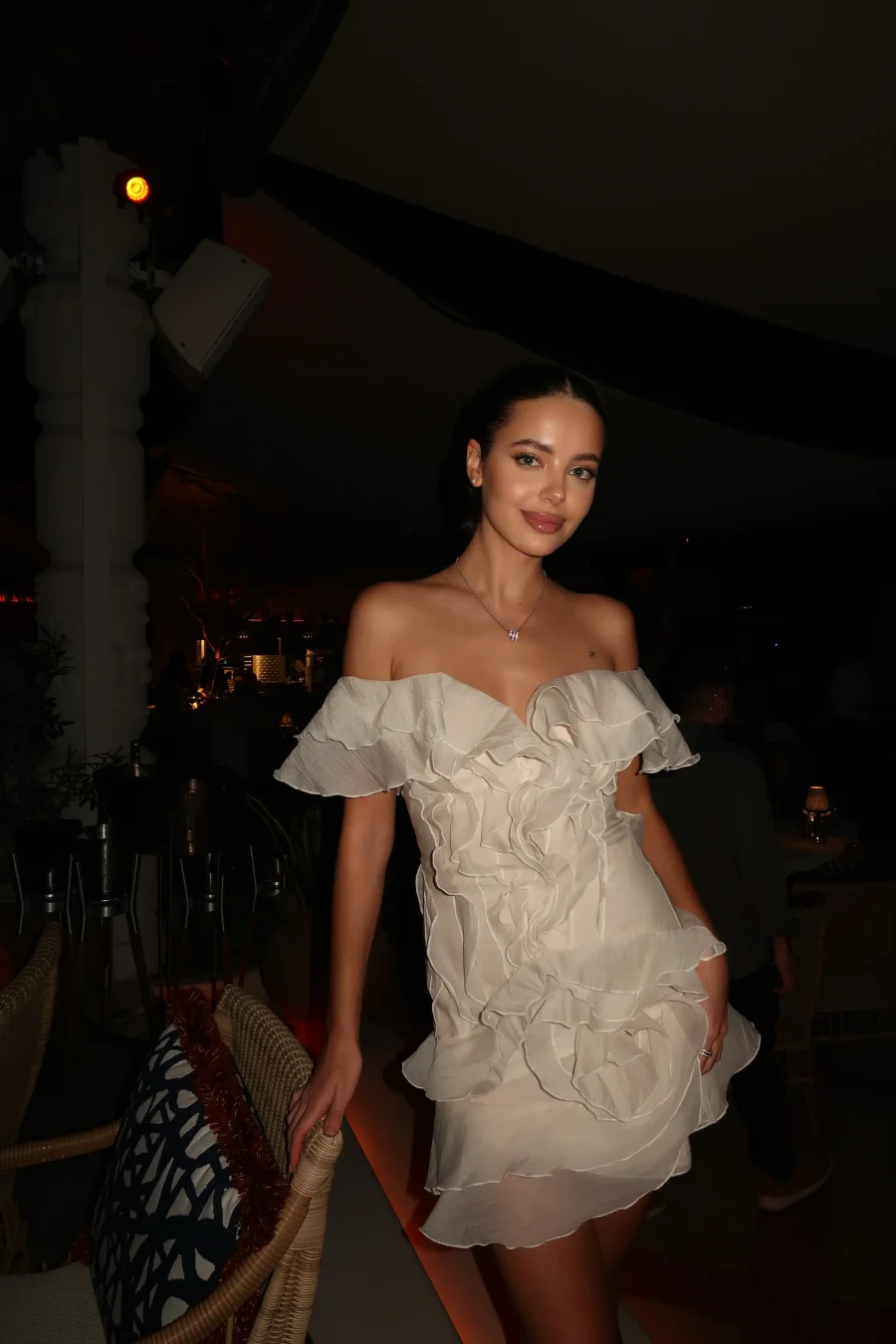 Платье короткое Флёр цвет, Молочный