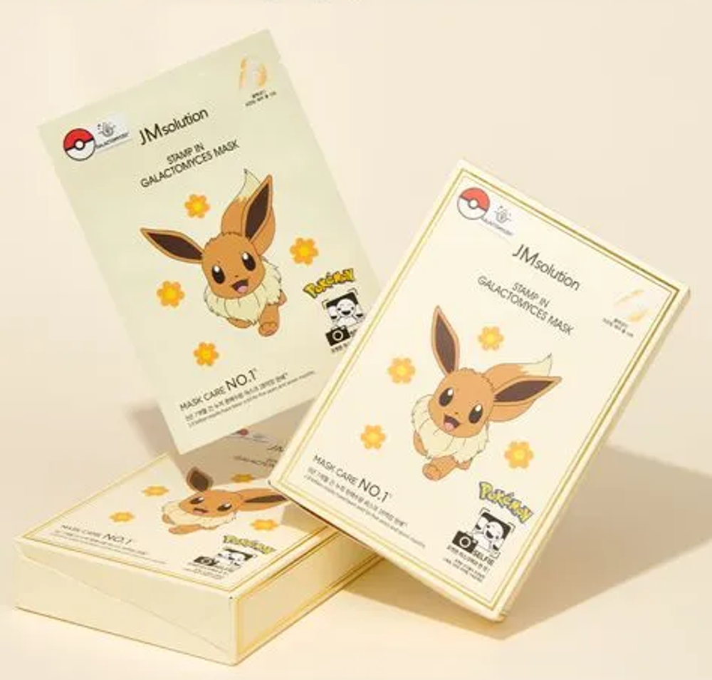 [JM Solution] STAMP IN GALACTOMYCES MASK POKEMON - Тканевая маска с галактомисисом, 30 мл