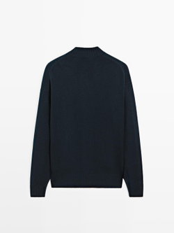 Massimo Dutti Кардиган с V-образным вырезом, темно-синий