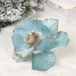 Украшение новогоднее «Пуансеттия - Нежное прикосновение» 17 см, Голубой