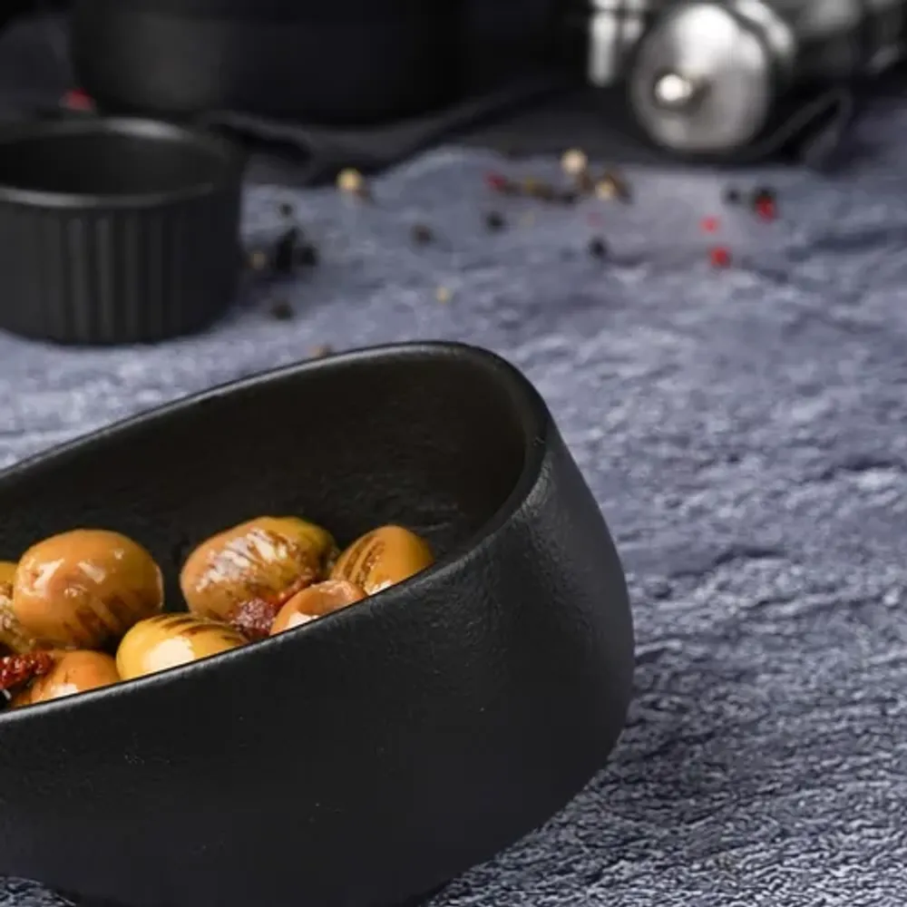 Салатник 150 мл 14,5*9,4 см h7 см Side Up Smooth Black Raw Stellar P.L. Proff Cuisine [6]