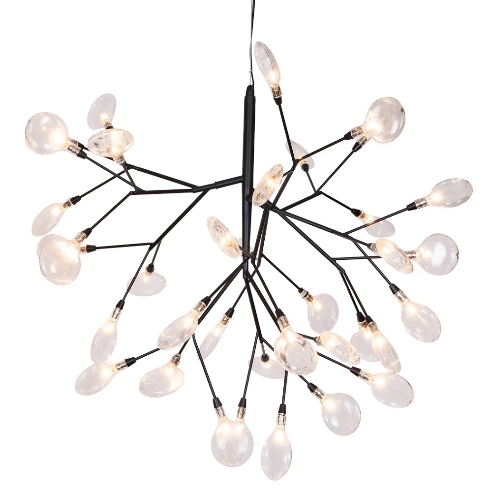 Подвесная люстра Crystal Lux EVITA EVITA SP36 BLACK/TRANSPARENT