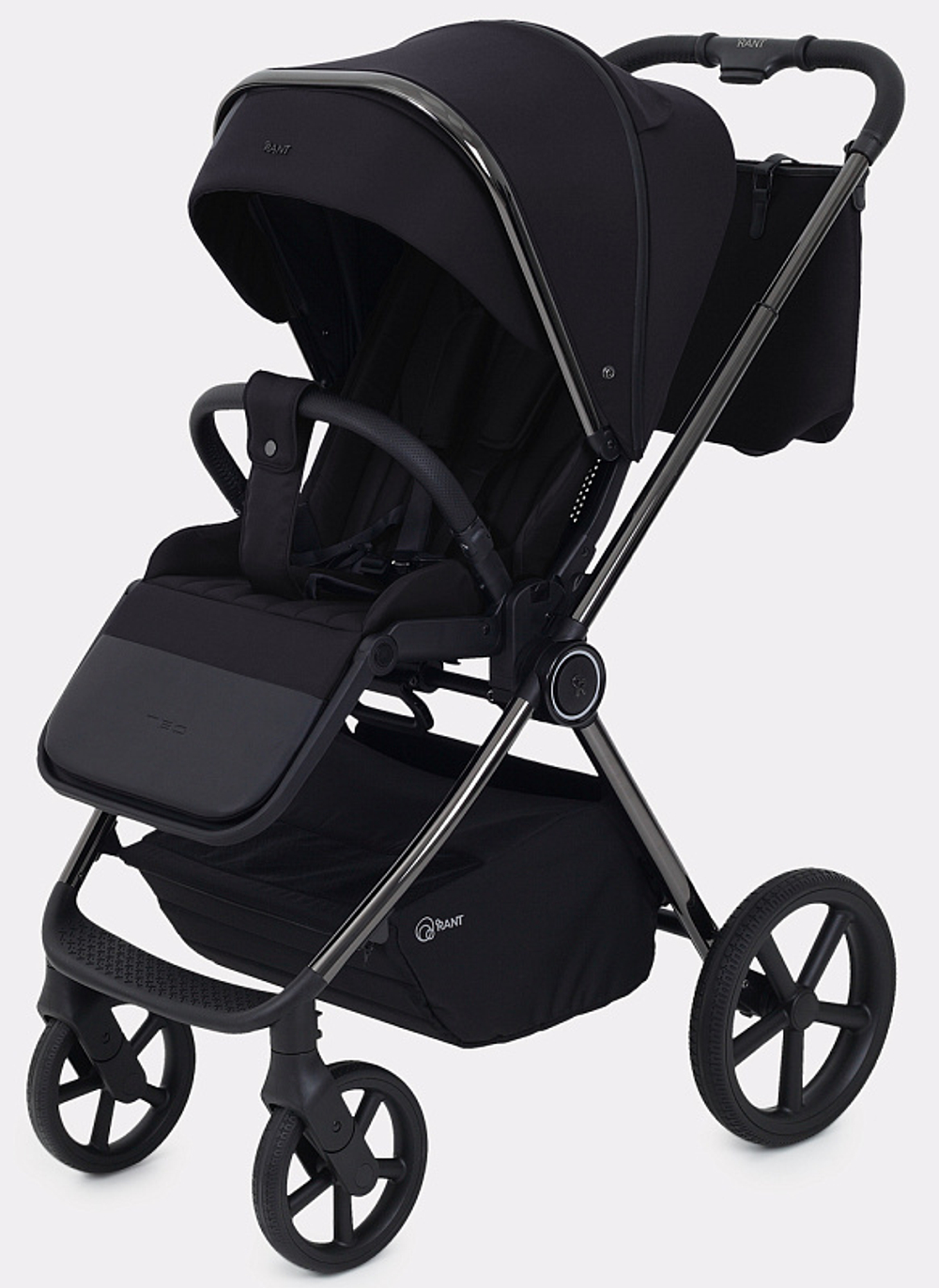 Детская коляска Rant Teo Black Chrome 3 в 1 Black