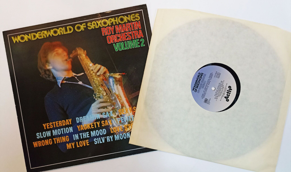 Винтажная виниловая пластинка LP Roy Martin Orchestra Wonderworld Of Saxophones Volume 2 (Швейцария 1977)