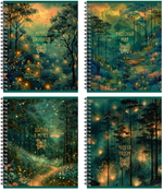 Тетрадь общая 96 л., MAGIC FOREST, обложка-мелов.картон+сплошной УФ-лак, металлический гребень