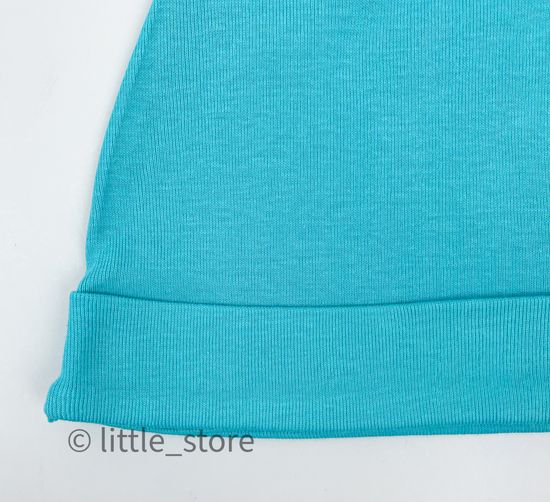 Шапочка однослойная "Цветные машинки" бирюзовая