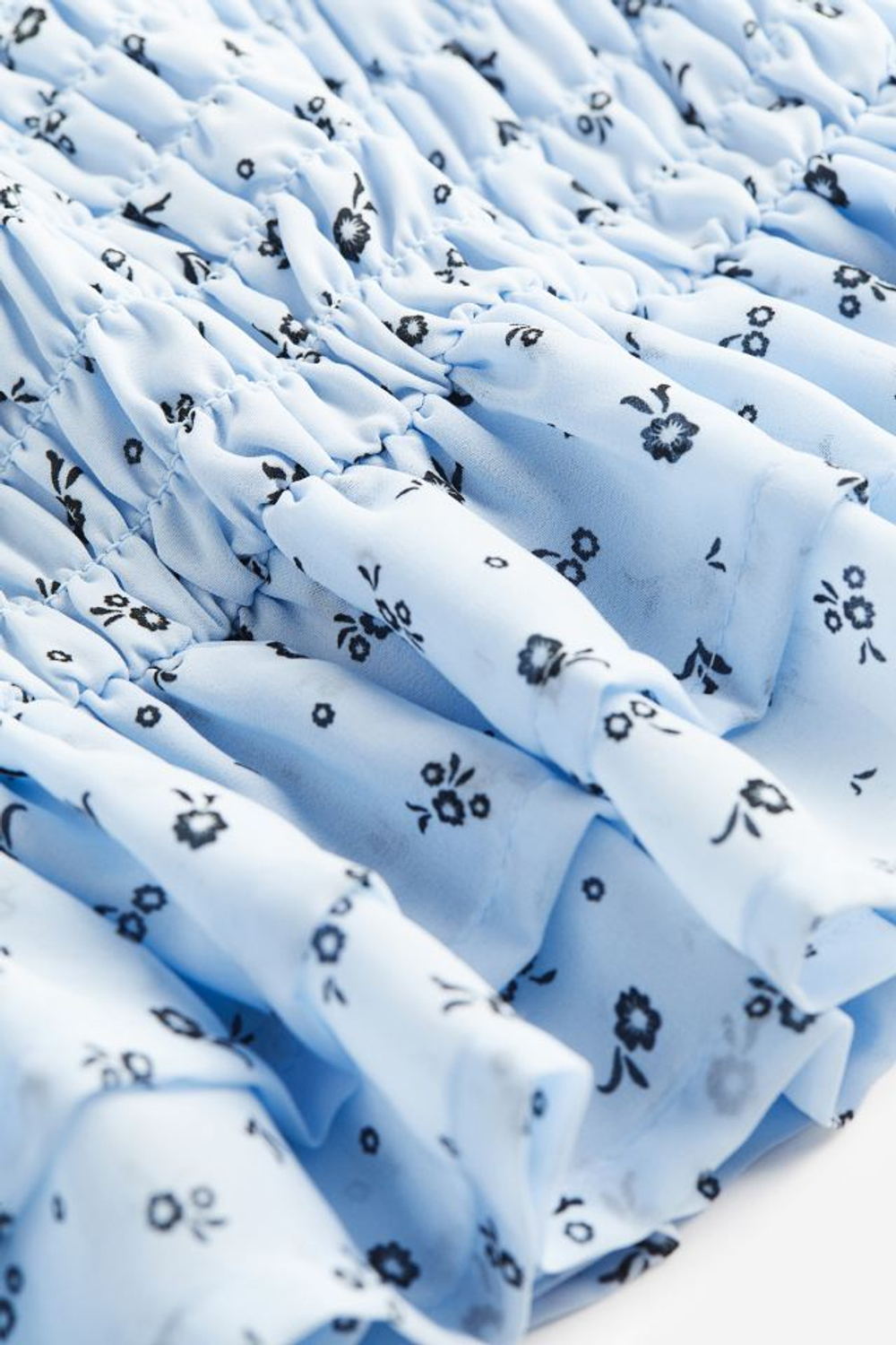 H&M Гофрированная шифоновая юбка, светло-голубой