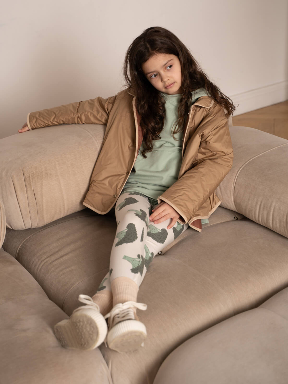 Куртка стёганая двухсторонняя Mjölk Terracotta/Beige