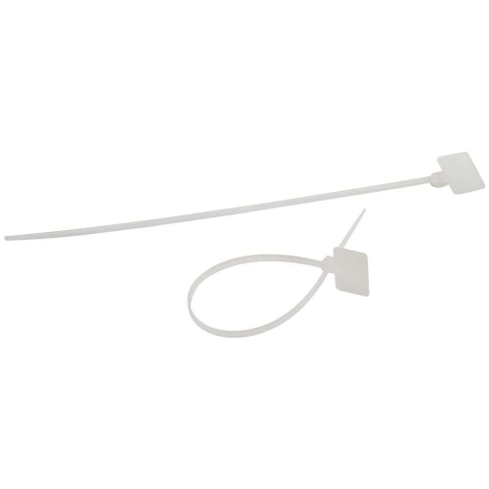 Кабельные стяжки ЭРА NO-225-320 (хомут) нейлоновая 2.5 х 200 мм белая с площадкой для маркировки 25 х 15 мм (50 штук)