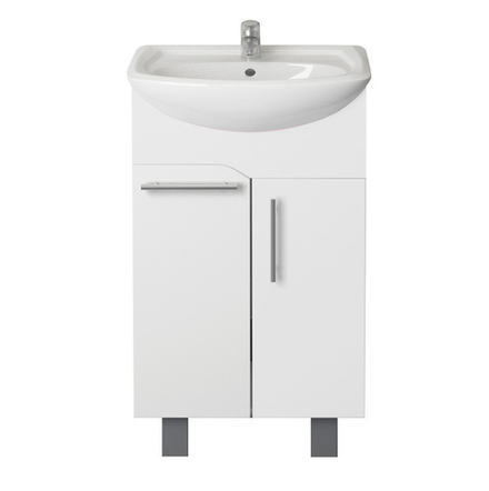 Тумба Йота 50 Н 2д. Белый глянец