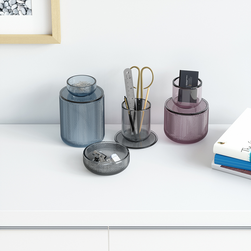 Шкатулка-органайзер allira, 10x10х13 см, серая