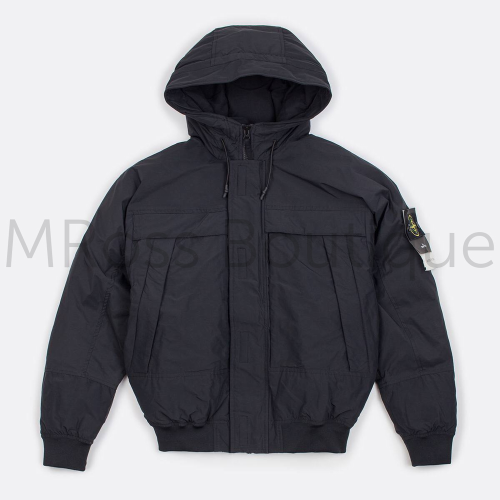 Мужская черная куртка Stone Island Micro Reps Down 40826