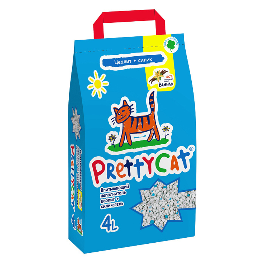Наполнитель PrettyCat впитывающий глиняный Aroma Fruit с део-кристаллами 2 кг (4 л)
