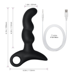 Вибромассажер простаты Spartacus 10 режимов черный 11 см