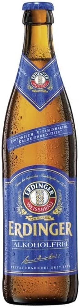 Пиво Эрдингер Вайсбир Безалкогольное / Erdinger Weissbier Alkoholfrei 0.5 - стекло