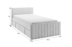 Кровать с ящиком Твикс (велюр) МФ Мебельсон, г. Ижевск