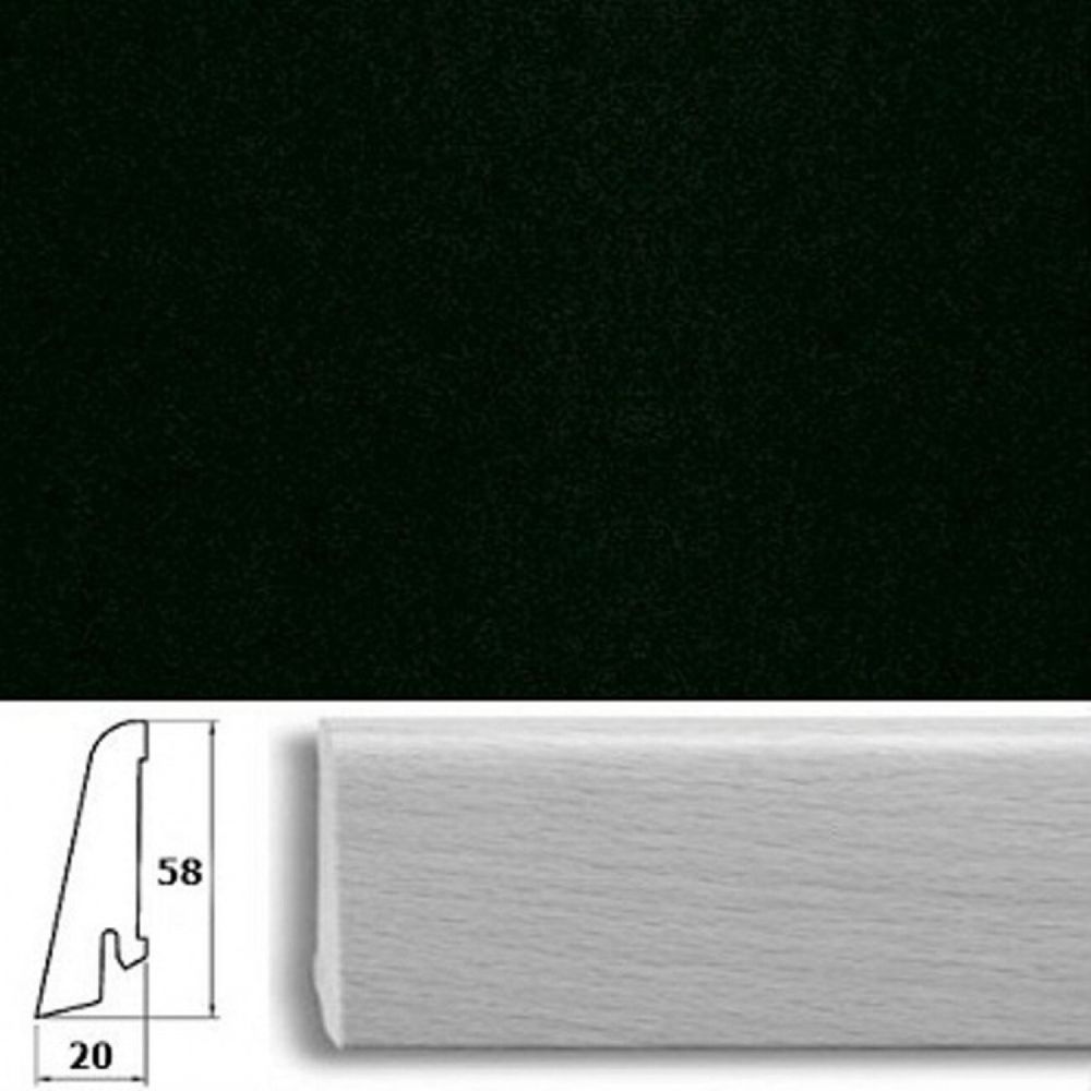 Черный гладкий 58x20x2500