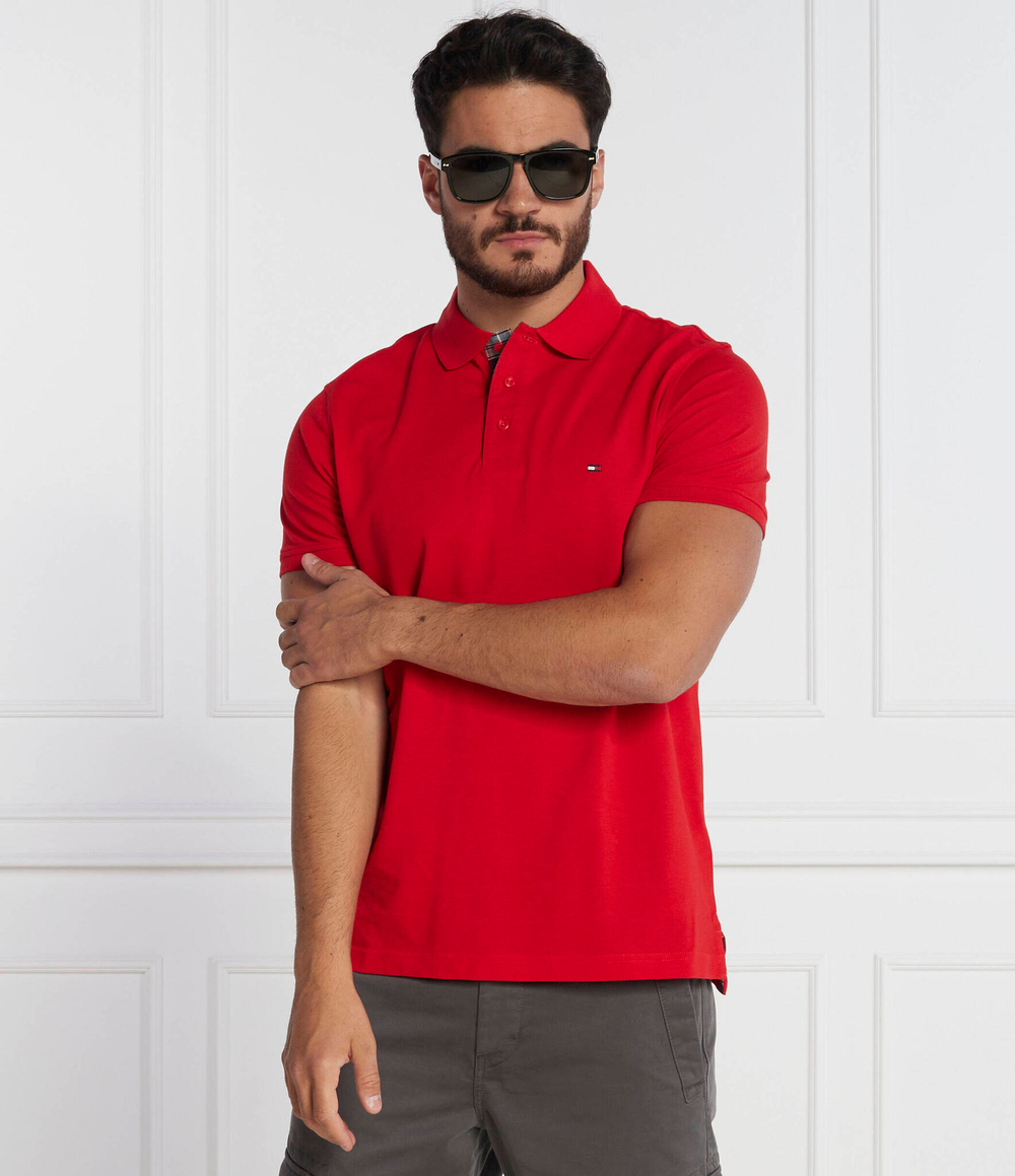 Поло GS CHECK PLACKET Tommy Hilfiger - красный(MW0MW33266)