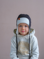 Шапка весенняя/осенняя вязаная (Черный) ТОКИ