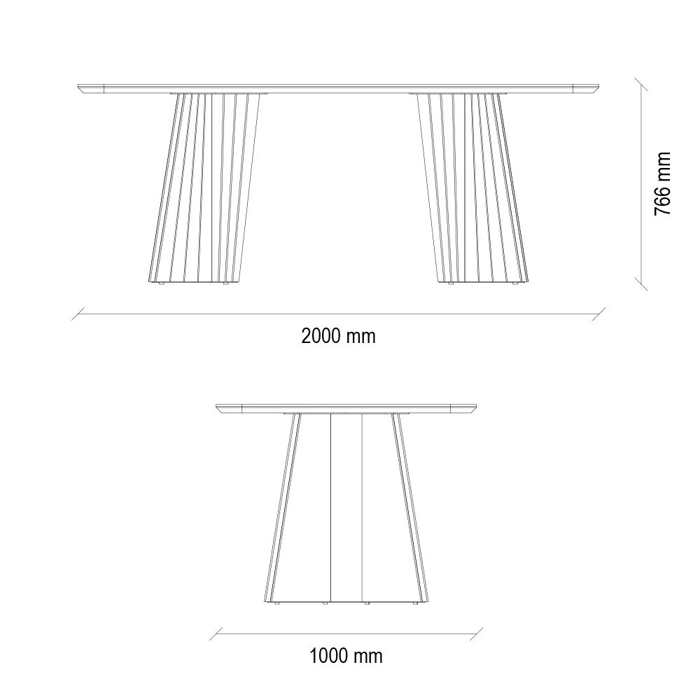 Стол обеденный (2000x1000) ENZA HOME RIGA EH60829