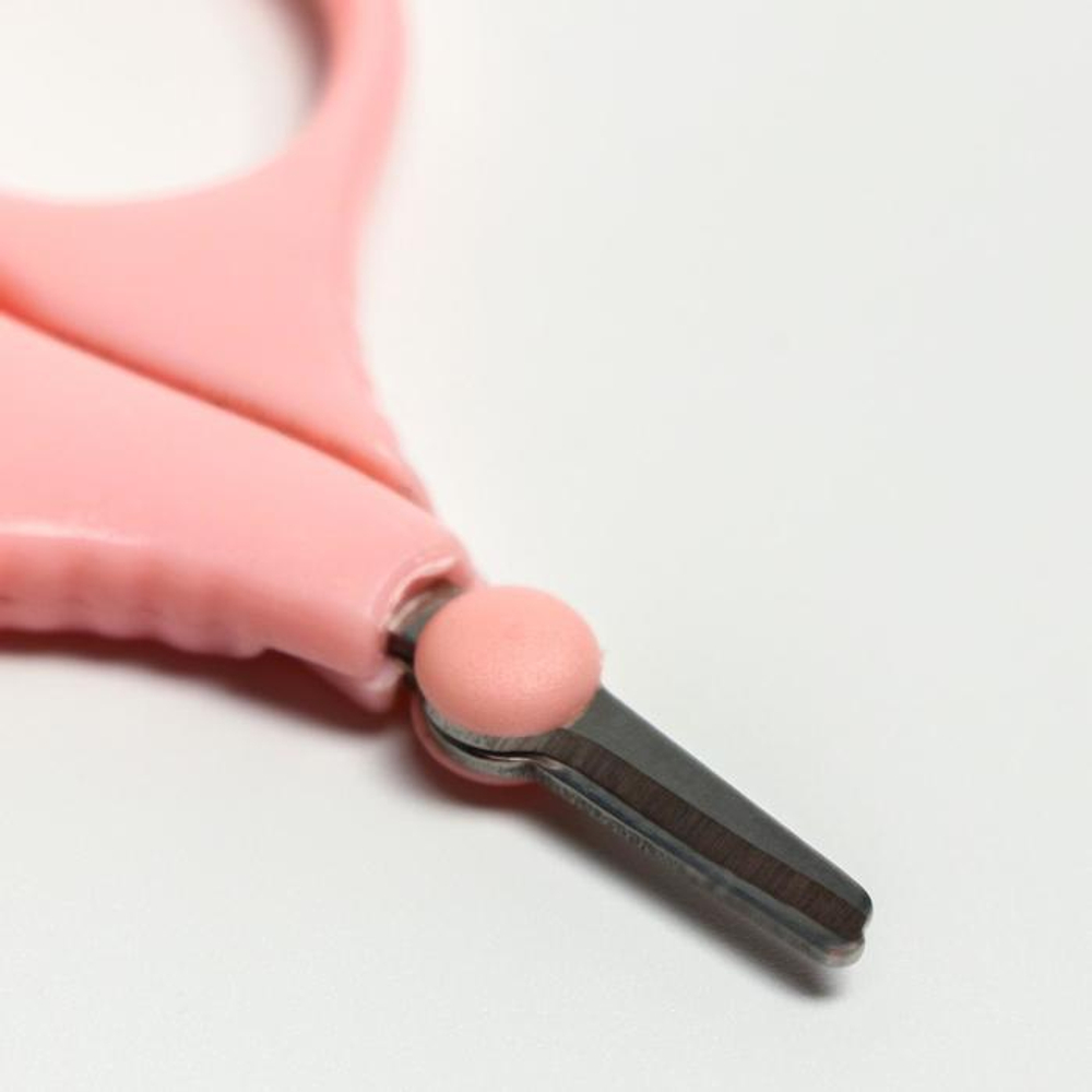 Ножницы детские безопасные, маникюрные, с чехлом, от 0 мес., цвета МИКС 1886960