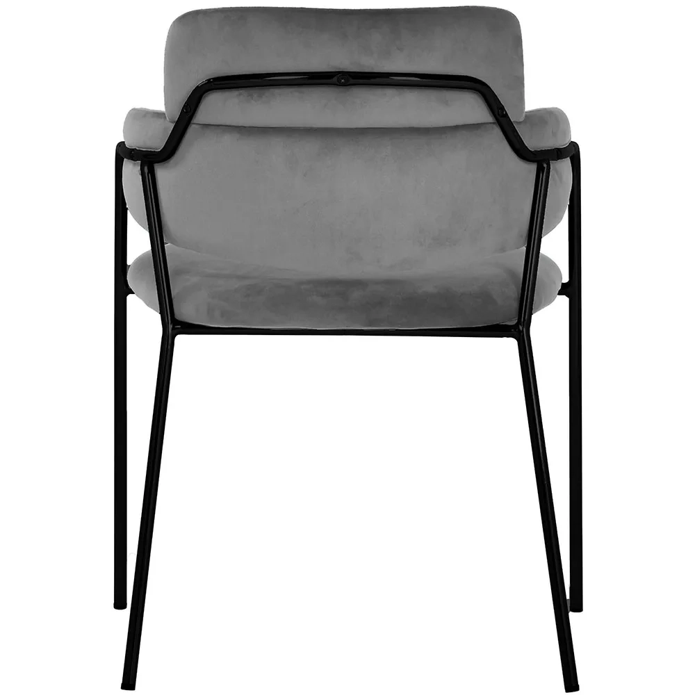 Стул Bradex Home Napoli серый с черными ножками