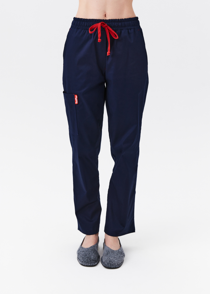 Брюки медицинские унисекс Ред Бейс, нэви хлопок