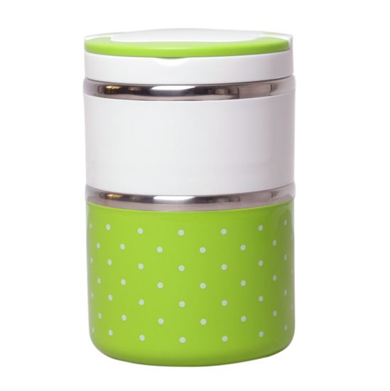 Ланч-бокс двойной круглый 1080 мл. Kamille КМ 2103