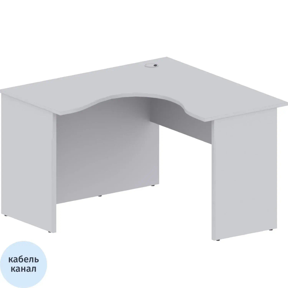 Стол Easy One левый (878,879) серый Ш1200 Г1200