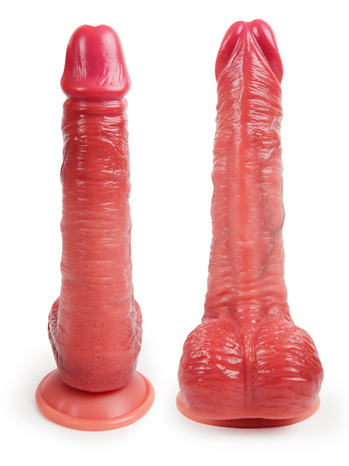 Телесный вибратор-реалистик с имитацией семяизвержения - 26 см.