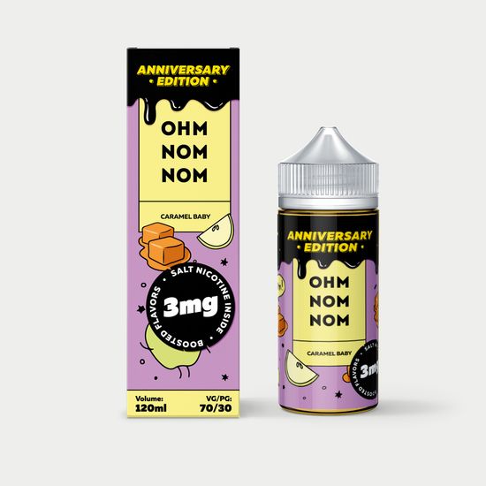 Жидкость OhmNomNom (120 мл, 3 мг) Caramel Baby