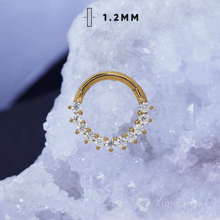 Кликер Glory Mini Crystal PVD Yellow 1.2мм