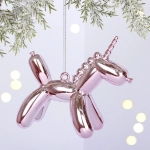 Ёлочная игрушка «Воздушный единорожек» 11*5*9 см, Розовый