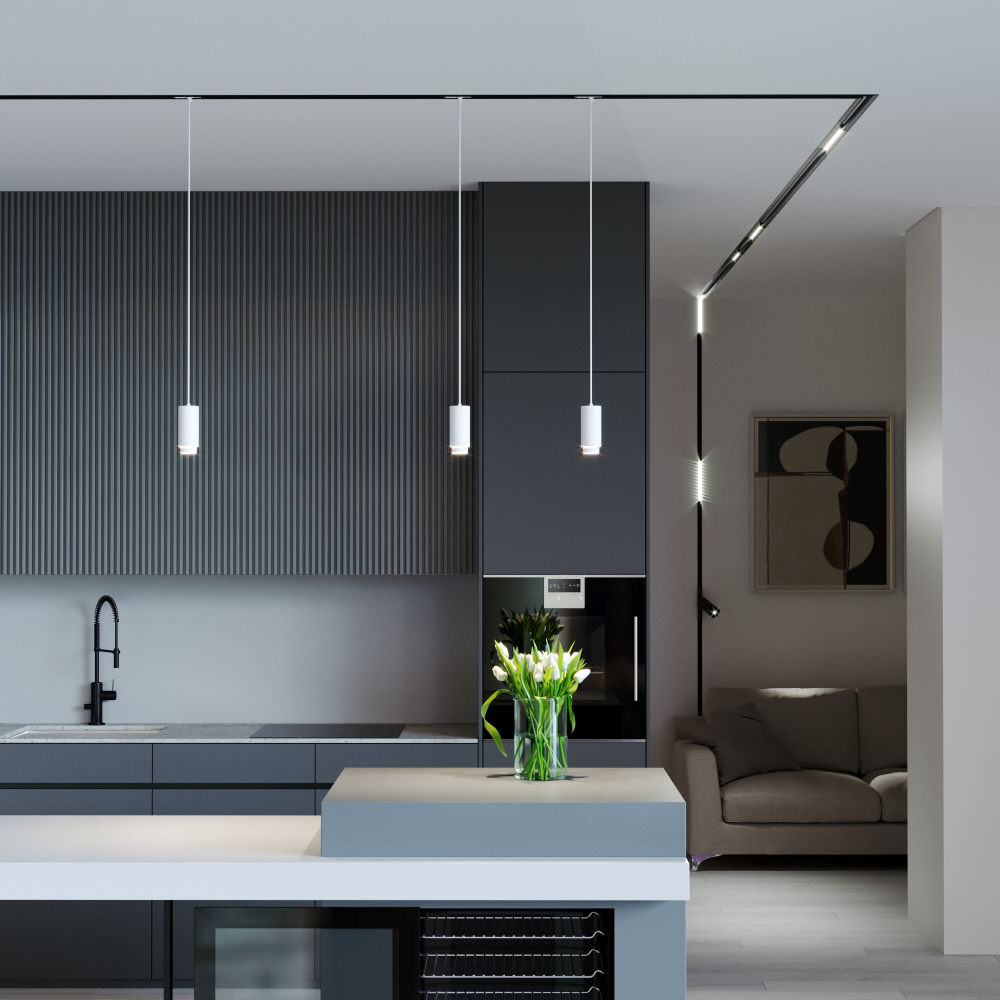 Трековый светильник для однофазного шинопровода Nubis GU10 белый 85021/01