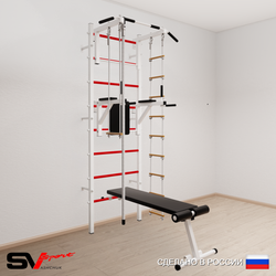 Шведская стенка Sv Sport 587 (Турник стандарт/Брусья/Скамья/Канат/Лестница/Трапеция)