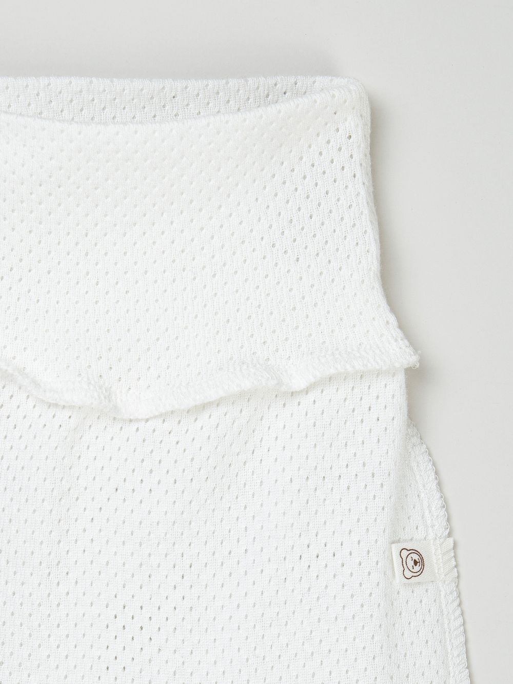 Ползунки с закрытой ножкой "Молоко" из ажурного хлопка 0+