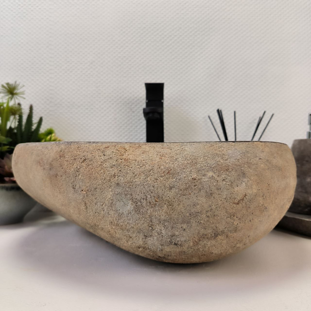 Раковина из речного камня RS-64113 (42*40*15) 0122