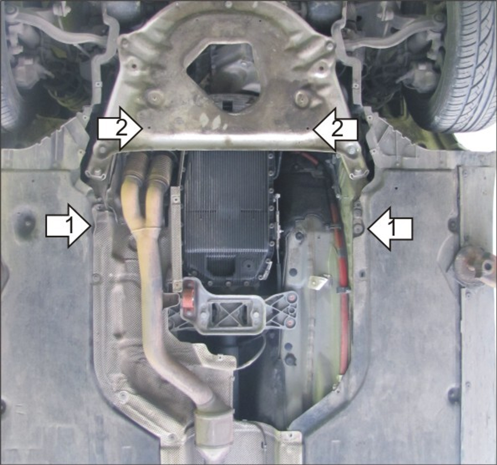 Усиленная защита Motodor кпп. 2 мм, сталь. для BMW 5 (e60) 2007-2010 арт.00223