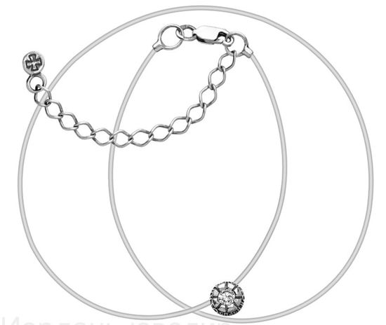 Подвеска "Спаси и Сохрани" с фианитом на леске