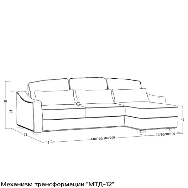 Диван Concerto (с механизмом)