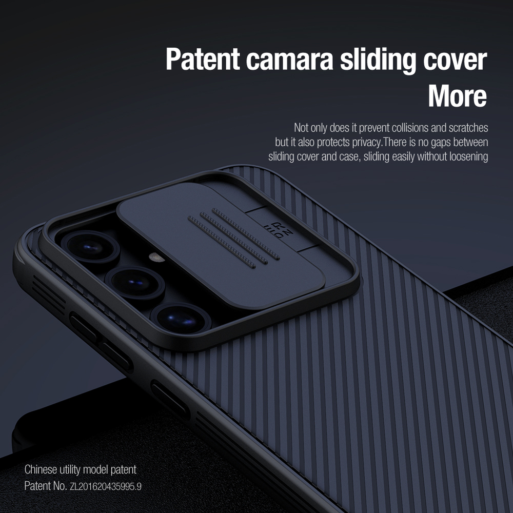Усиленный чехол с сдвижной шторкой для камеры от Nillkin для Samsung Galaxy S24 FE, серия CamShield Pro