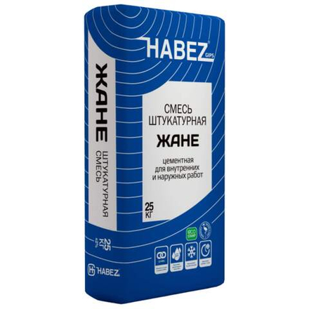 304 Штукатурка цементная Habez Жане для внутренних и наружных работ 25кг