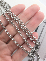 Цепь ролло нержавеющая сталь 4мм, 1м