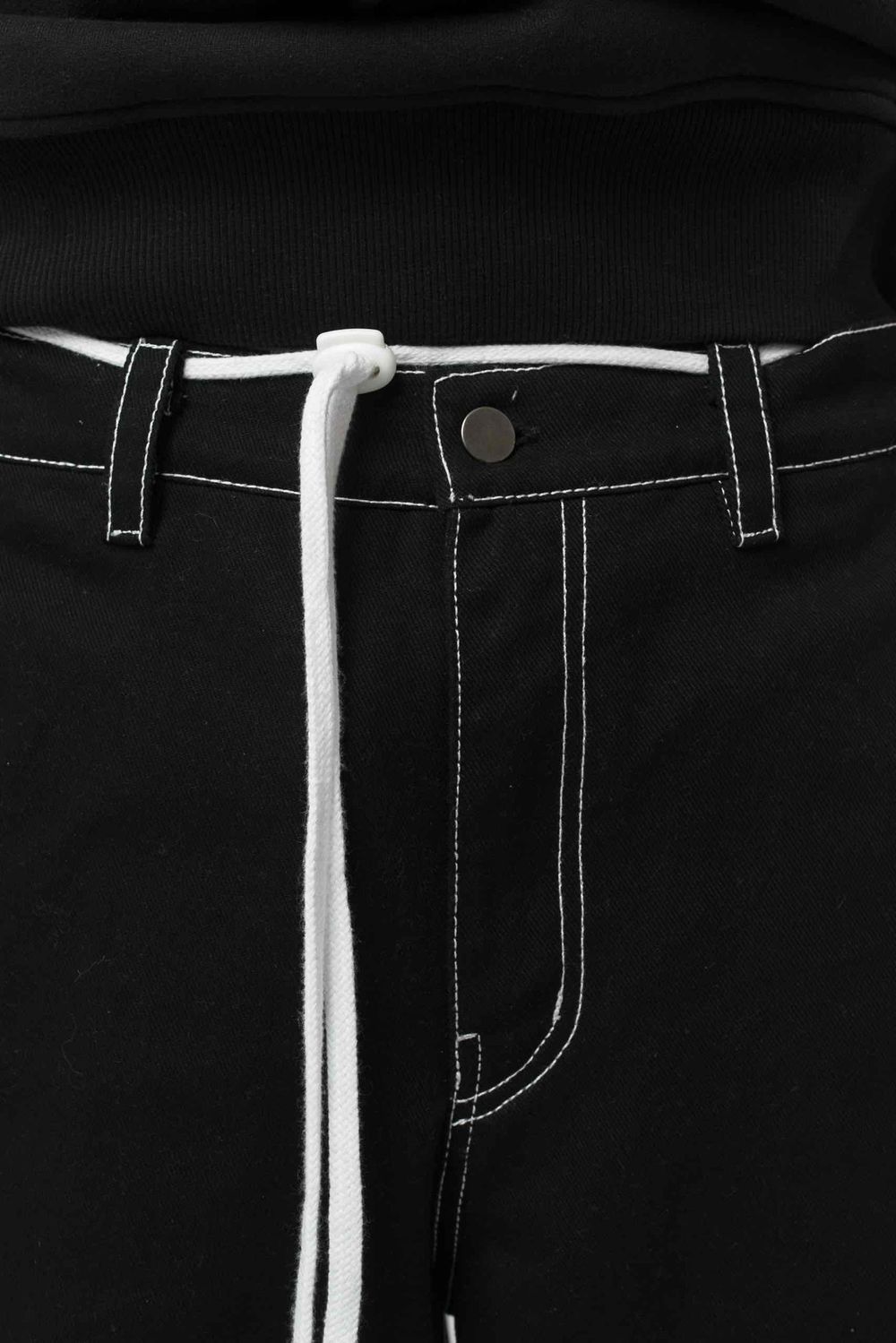 Джинсы Codered Real Baggy Черный/Белые нитки