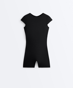 Oysho Короткий комбинезон Comfortlux с открытой спинкой, черный
