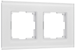 Рамка на 2 поста Senso (белый, стекло soft-touch)