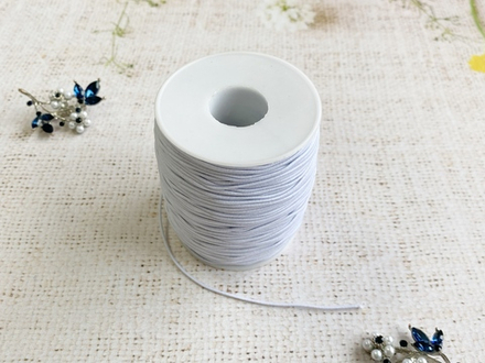 Шляпная резинка, d 1,5 мм, белый