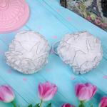 Банты для волос детские 2шт «Кокетка - Magic Girls Mina», с серебряной каймой, цвет белый, d-6см