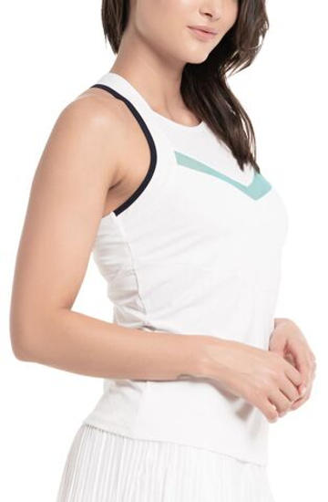 Женский топ теннисный Lucky in Love Cool Urbana V.I.P. Tank w/Bra - белый