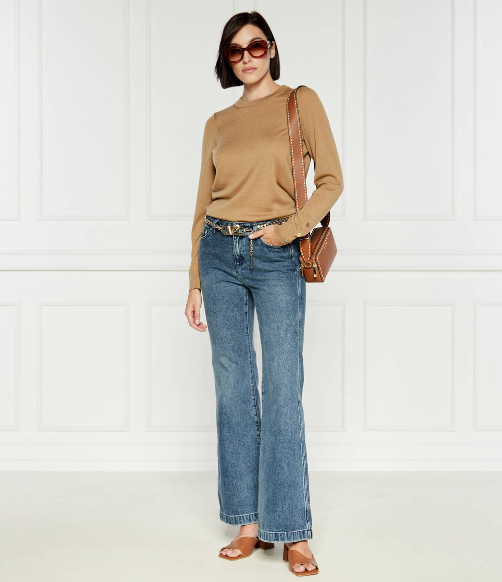 Хлопковый свитер Michael Kors - бежевый(MS460XH4VR)